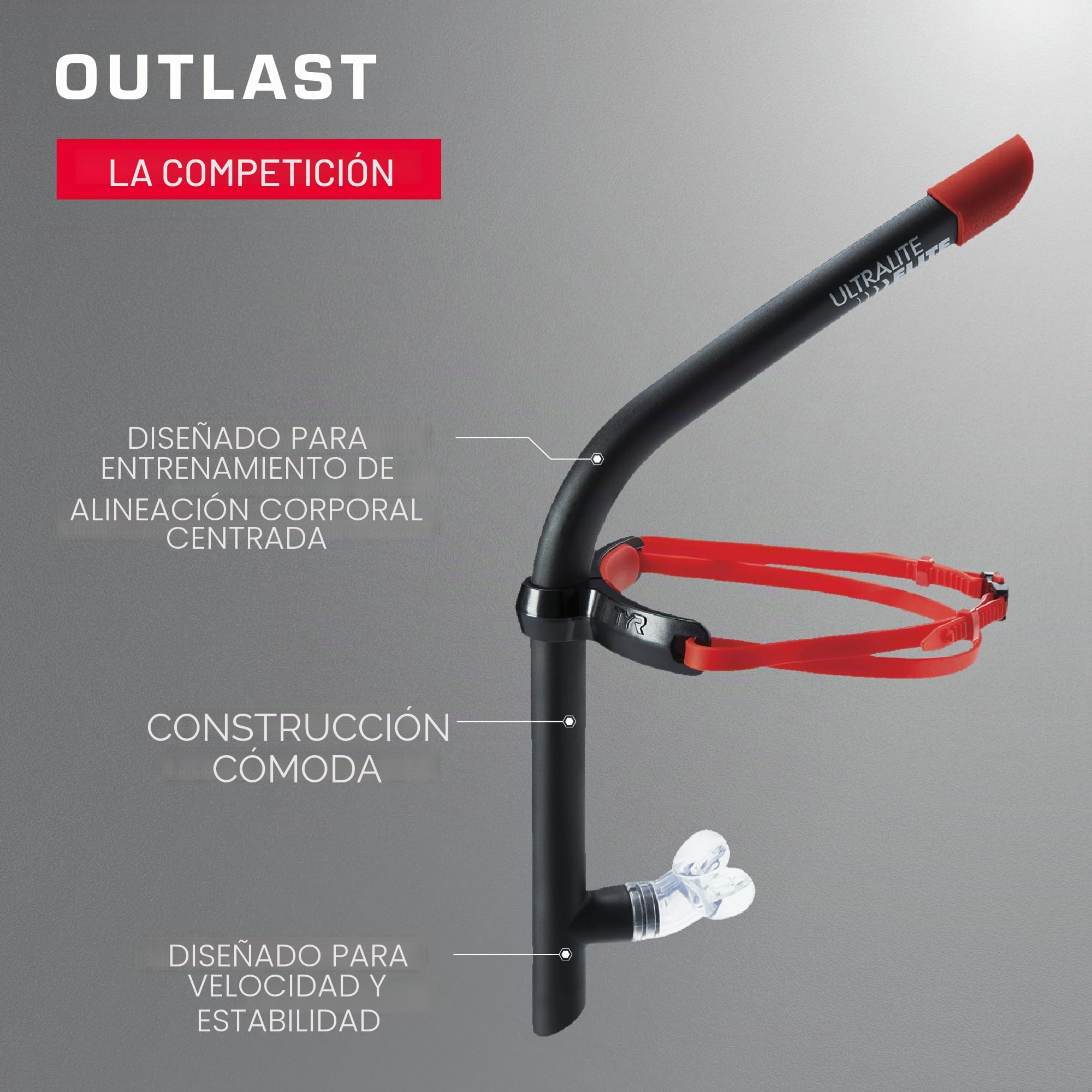 TYR Ultralite Snorkel Elite - Máscara Unisex Adulto