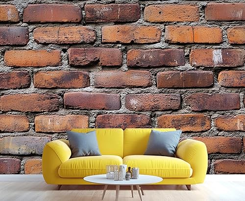 Miniatura 2 de Papel tapiz de pared de ladrillo, papel tapiz vintage para dormitorio, paredes rojas, papel tapiz fotográfico no autoadhesivo, estilo industrial,