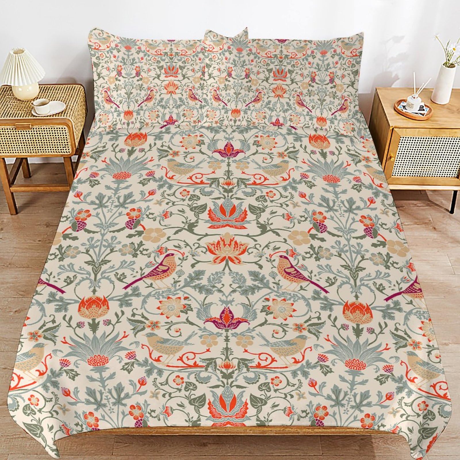 Amazon｜William Morris ヴィンテージフローラル掛け布団カバーセット