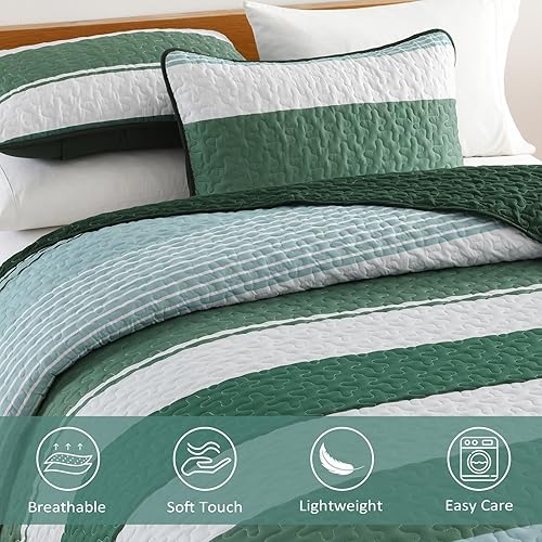 Vista 28 de Juego de edredón gris tamaño King, colcha de cultivo bohemio de otoño a rayas, juego de ropa de cama de microfibra bohemia de 3 piezas, colcha Gris