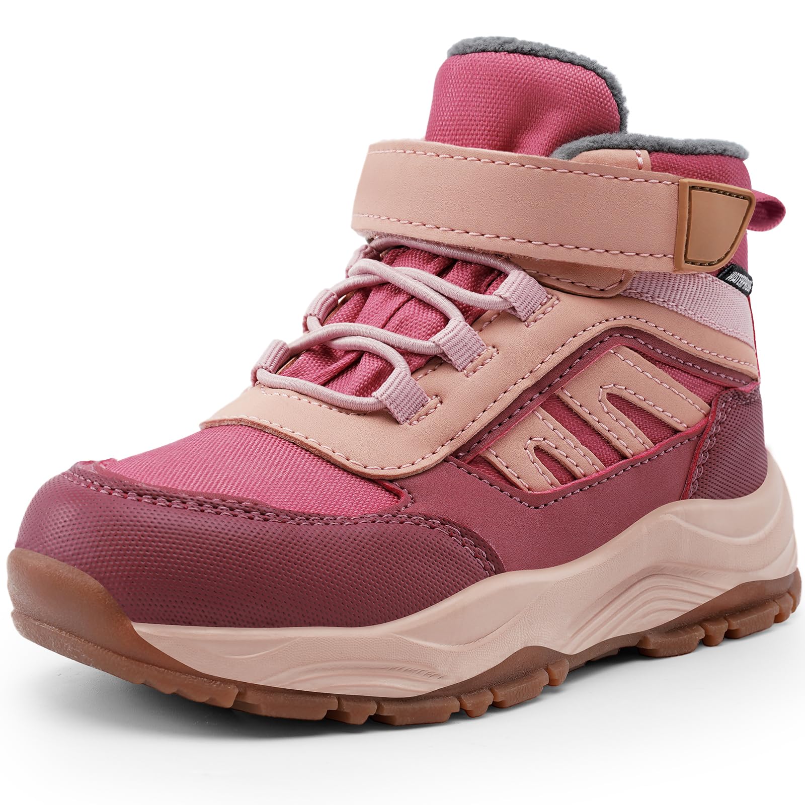 Harvest Land Kids Winter Boots Waterproof Girls Boys Snow Hiking Outdoor Boots Anti Collision Anti-Skid Mid Ankle Adventure Trekking Shoes