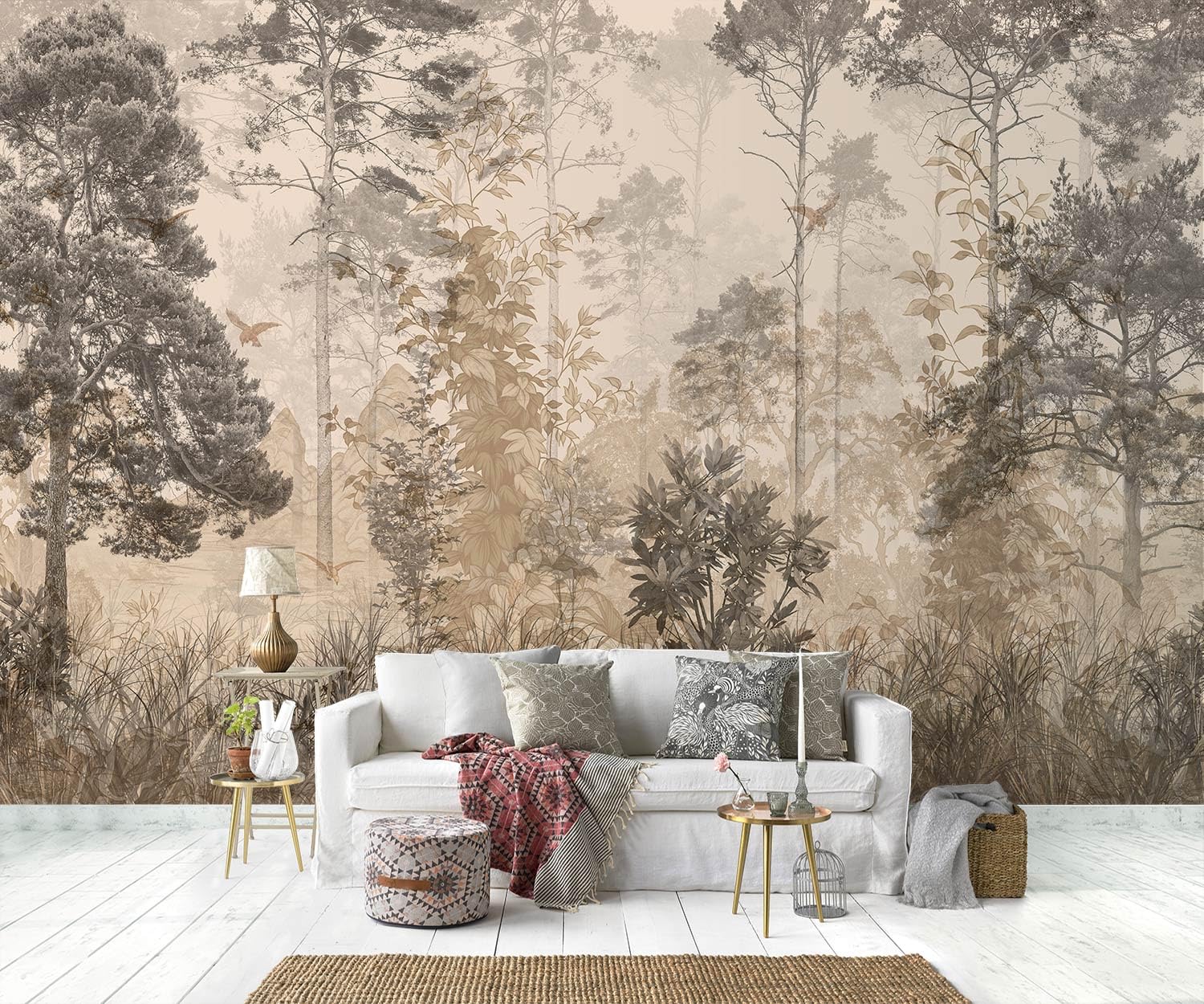 YQWDMX -Vintage Forest Natural Wall Bedroom Mural XT18 S 100" x 65"