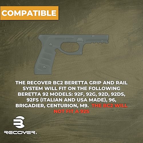 Miniatura 3 de Sistema de agarre y riel para pistola Beretta 92 M9 Series Recover Tactical BC2