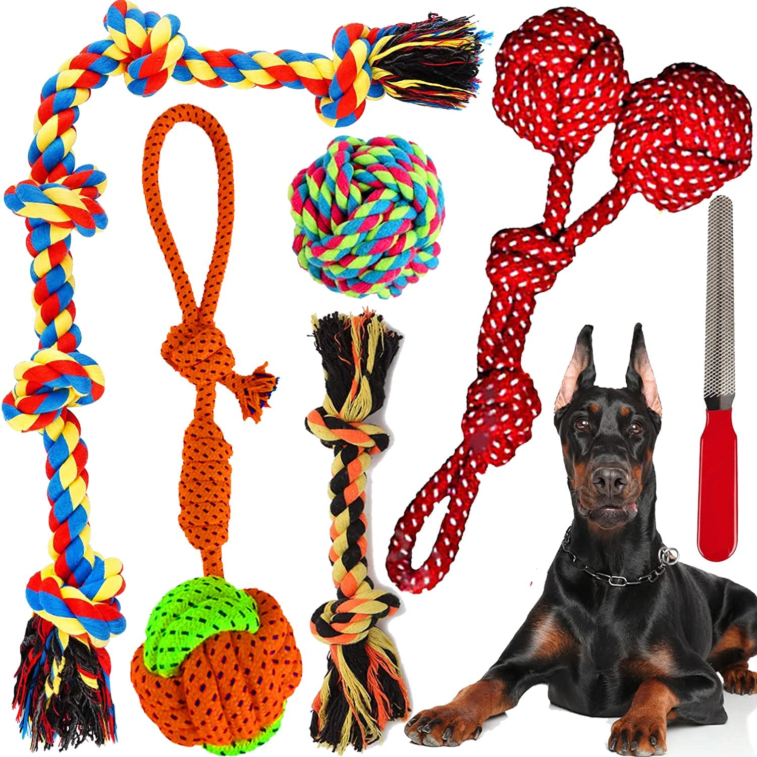 See full amazon price history chart for DOG TRUST Dog Rope Toys | Large Dog Toys for Aggressive Chewers, with Free Nail Filer - Pack of 6 (Color May Vary) DOG TRUST Dog Rope Toys | Large Dog Toys for Aggressive Chewers, with Free Nail Filer - Pack of 6 (Color May Vary) (B0BVWBNG8W) Amazon Price History, Amazon Price Tracker