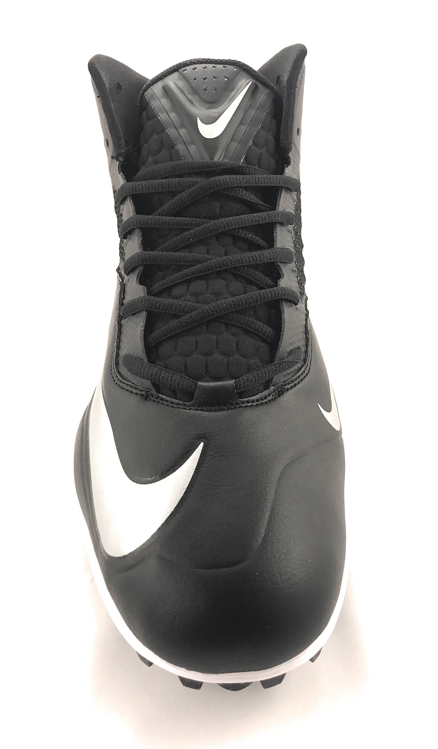 Nike Zoom Code Elite 3/4 TD Football Cleats (12.5, Black/Metallic Silver) (19)