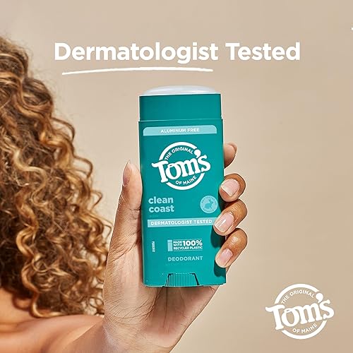 Miniatura 8 de Tom's of Maine Clean Coast - Desodorante natural para hombres y mujeres, sin aluminio, 3.25 onzas (paquete de 2)