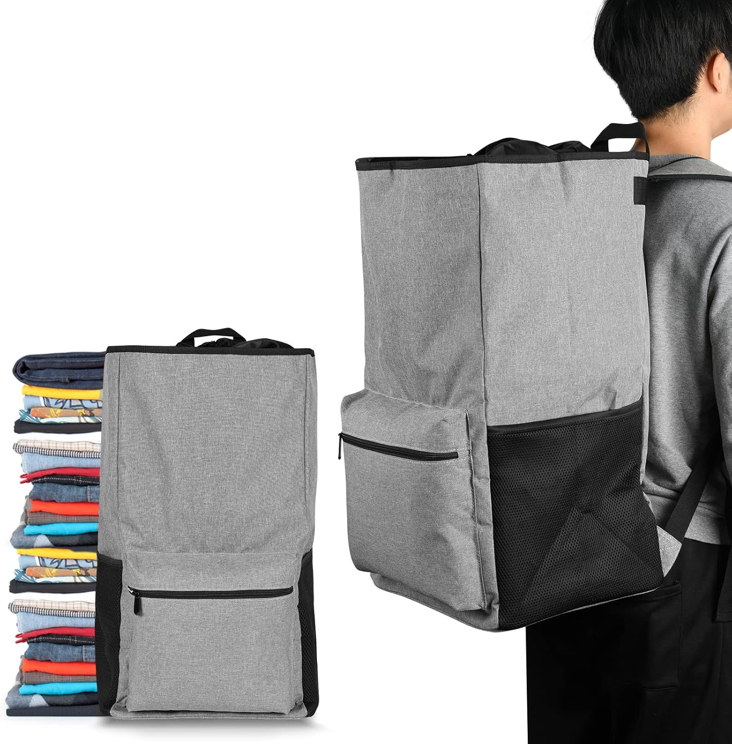 LOLANBO Travel Laundry Bags, Extra Large Laundry Backpack