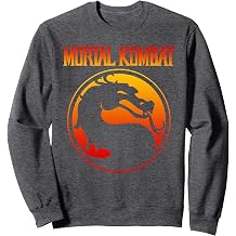 Mortal Kombat Klassic Dragon Gradient Logo Video Game Sweatshirt