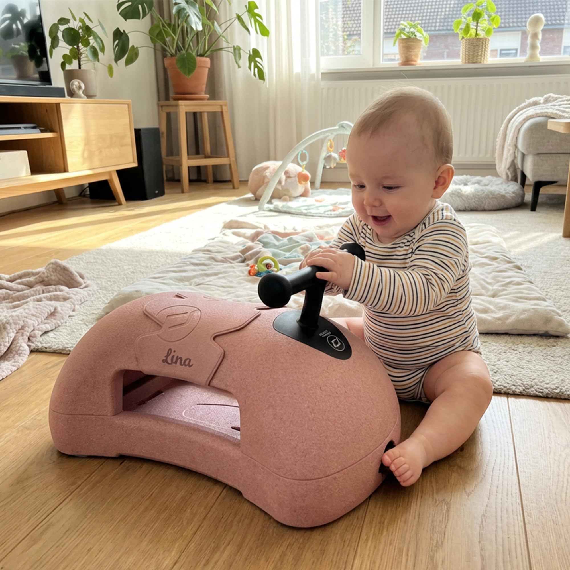 Scoot and Ride – My First 3in1 Rosa – girello per bambini & cavalcabile/tavoletta da spinta – per bambini dai 6 mesi – personalizzato con nome