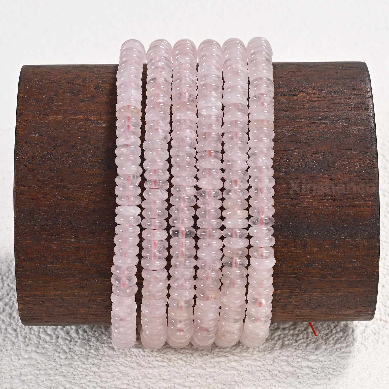 Perles en pierre semi-précieuse quartz rose rondelle naturelle de qualité pour bijoux