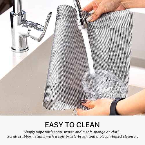 Miniatura 72 de LEXMORE Juego de 6 manteles individuales tejidos de vinilo/plástico para mesa de cocina, interior/exterior, lavables, manteles individuales lavables