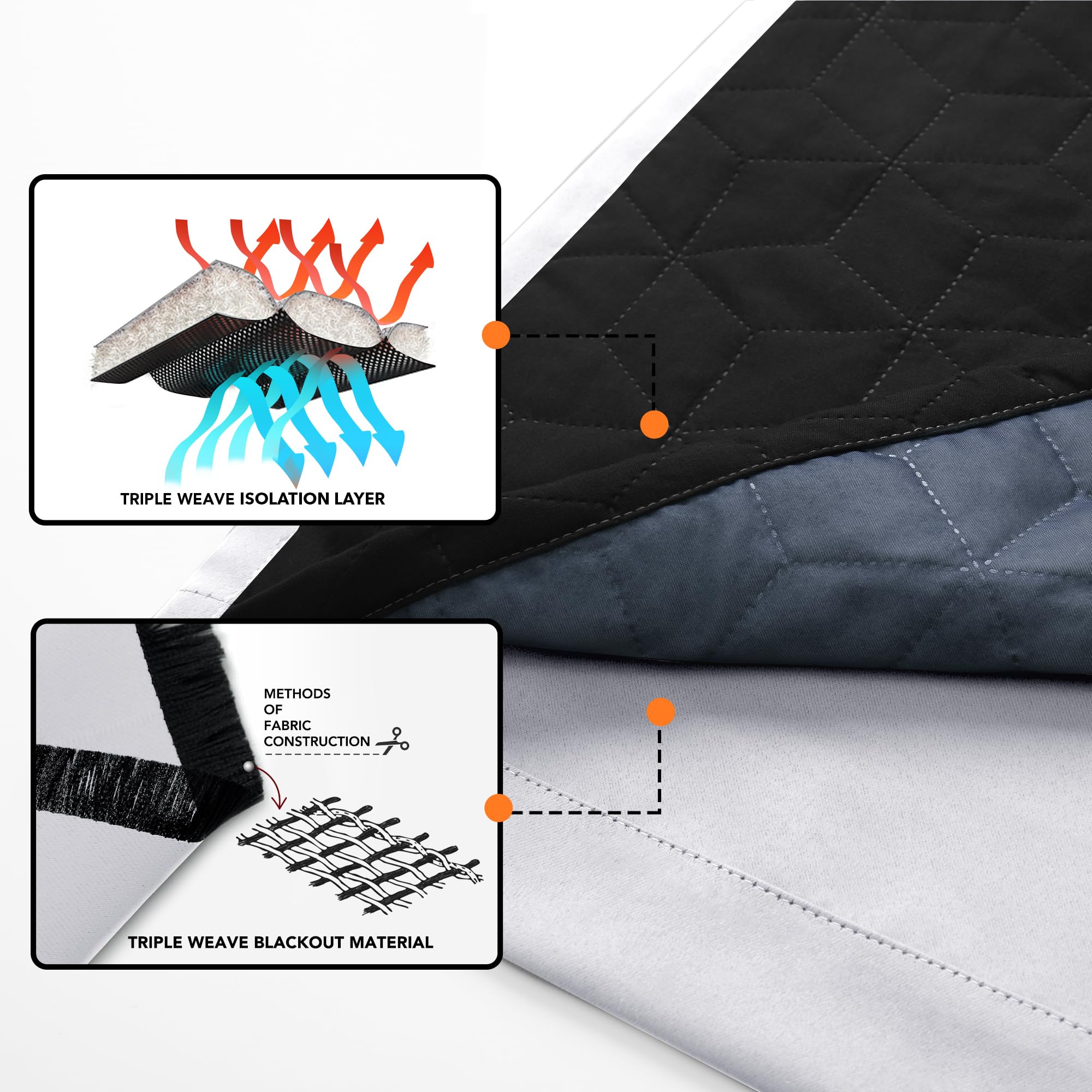 Deconovo Tenda Oscurante Termica Doppio Strato, Antivento, Pesante, Isolante per Freddo e Caldo, Adatta per Finestre e Porte, 200x260 CM, Grigio Perla, 1 Pezzo – Certificata Oeko-Tex® Standard 100