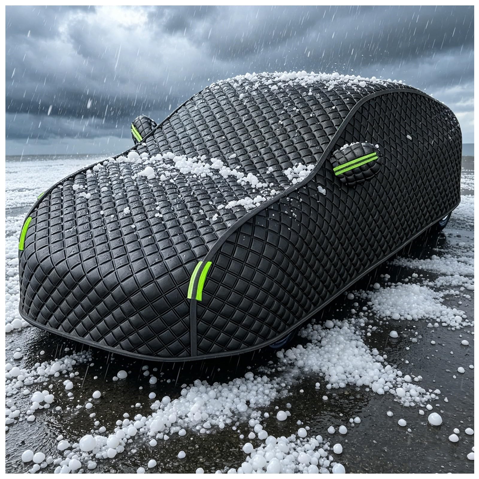Funda Coche Antigranizo para Ebro s700 2021-2025 Funda para Coche Exterior Anti-UV Transpirable Resistente al Polvo Lluvia Rasguño Nieve Sol al Aire Libre Negro