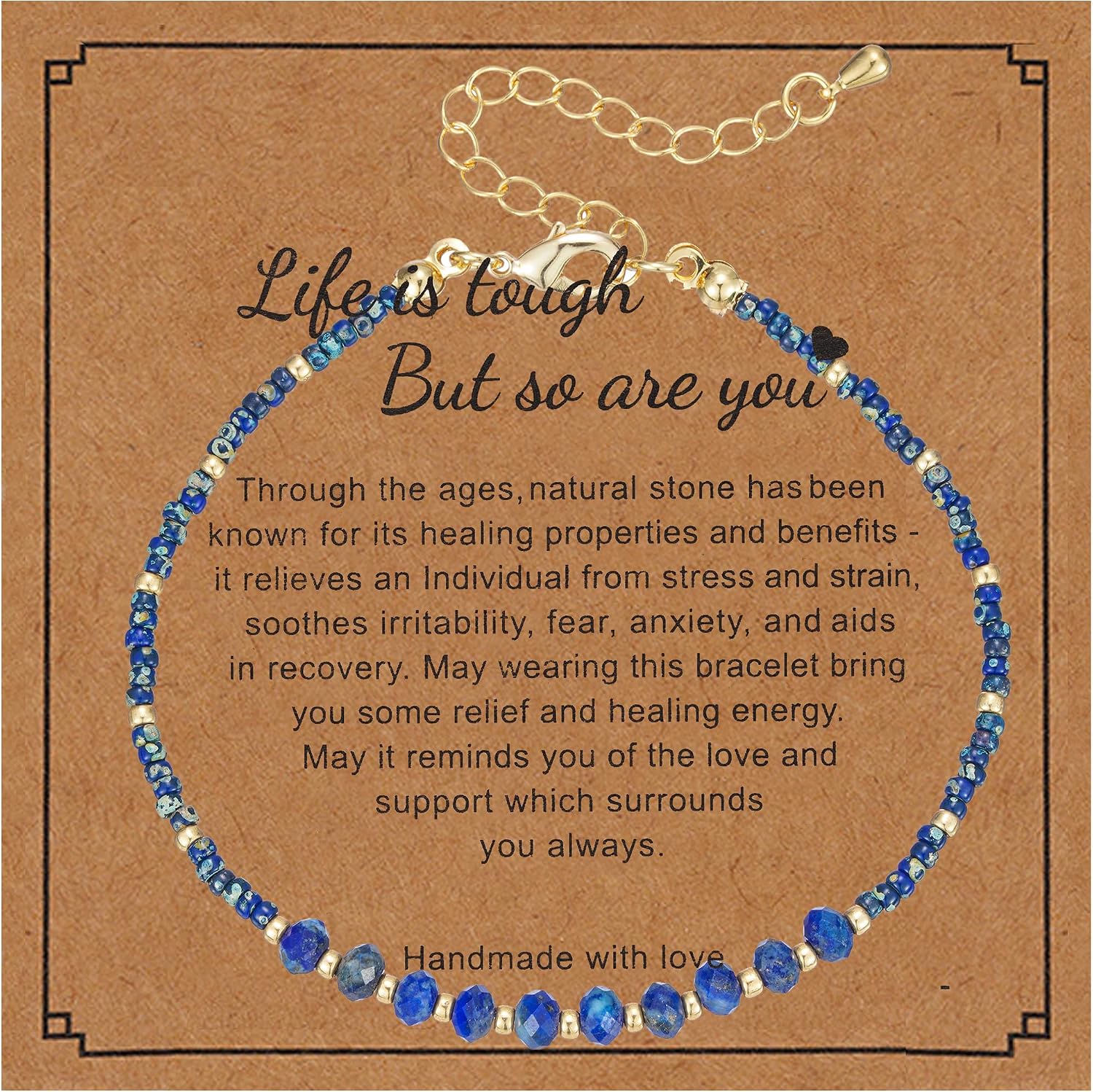Plumiss Natural Stone Healing Bracelet for Women Inspirational Beaded Bracelet with Freshw