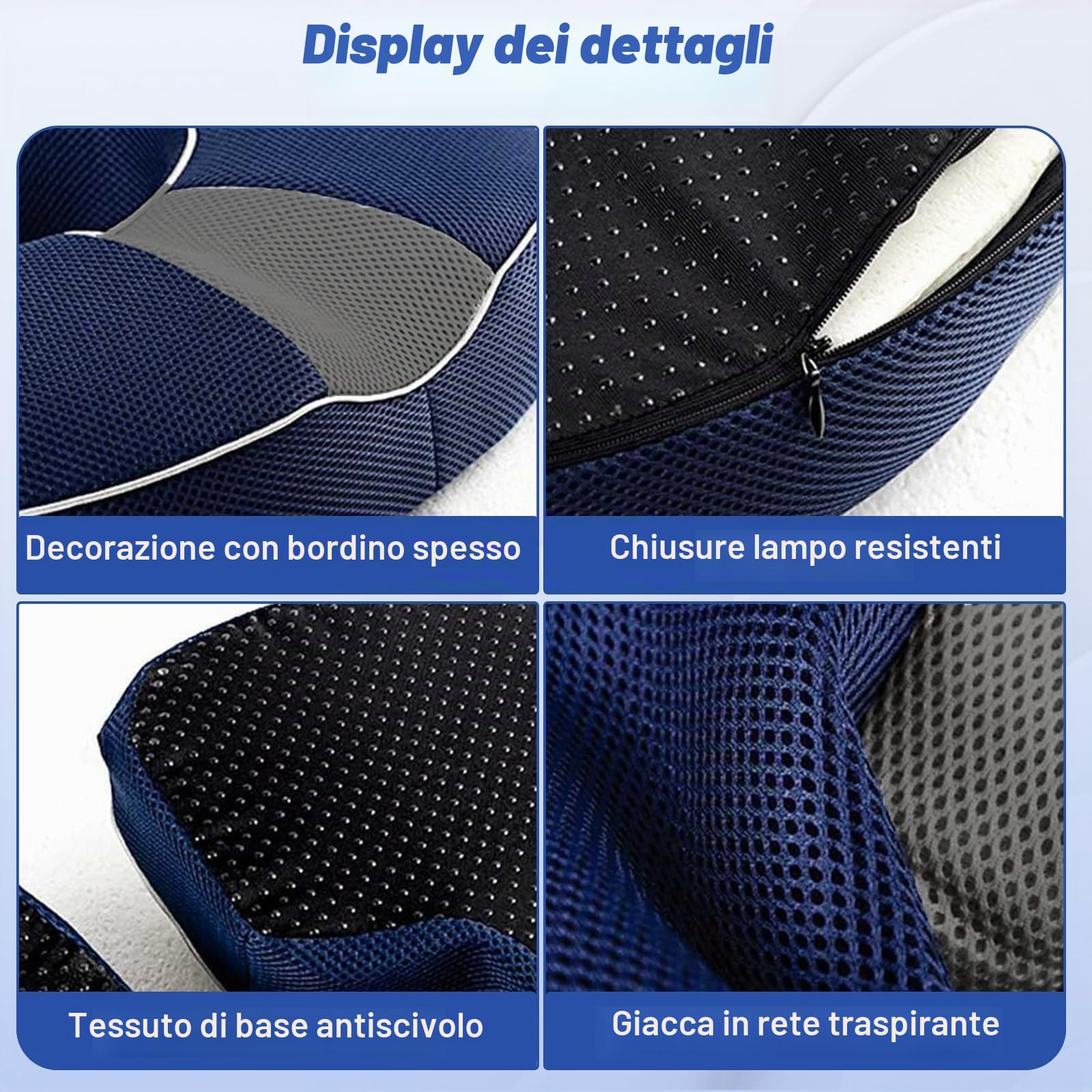Cuscino ortopedico per seduta prostata, cuscino ergonomico per hamorroidi e prostata, riduce il dolore, favorisce la circolazione sanguigna e allevia il coccige (grigio scuro)