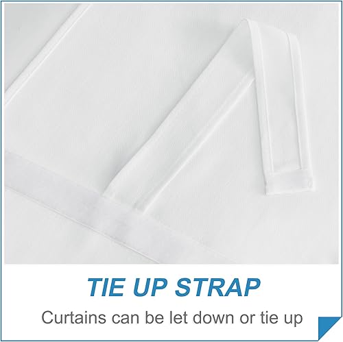 Miniatura 28 de RYB HOME Cortinas de privacidad para puerta francesa, rica textura de lino, cortinas para oscurecer la habitación, cortinas y cortinas