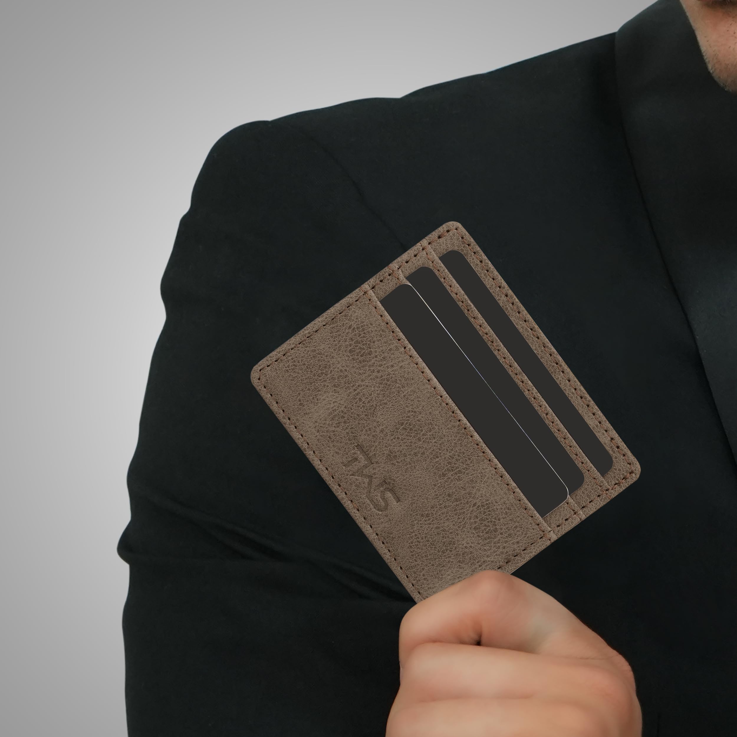 The Wallet Store Suede Leather Zipper Clutch For Her - Brown