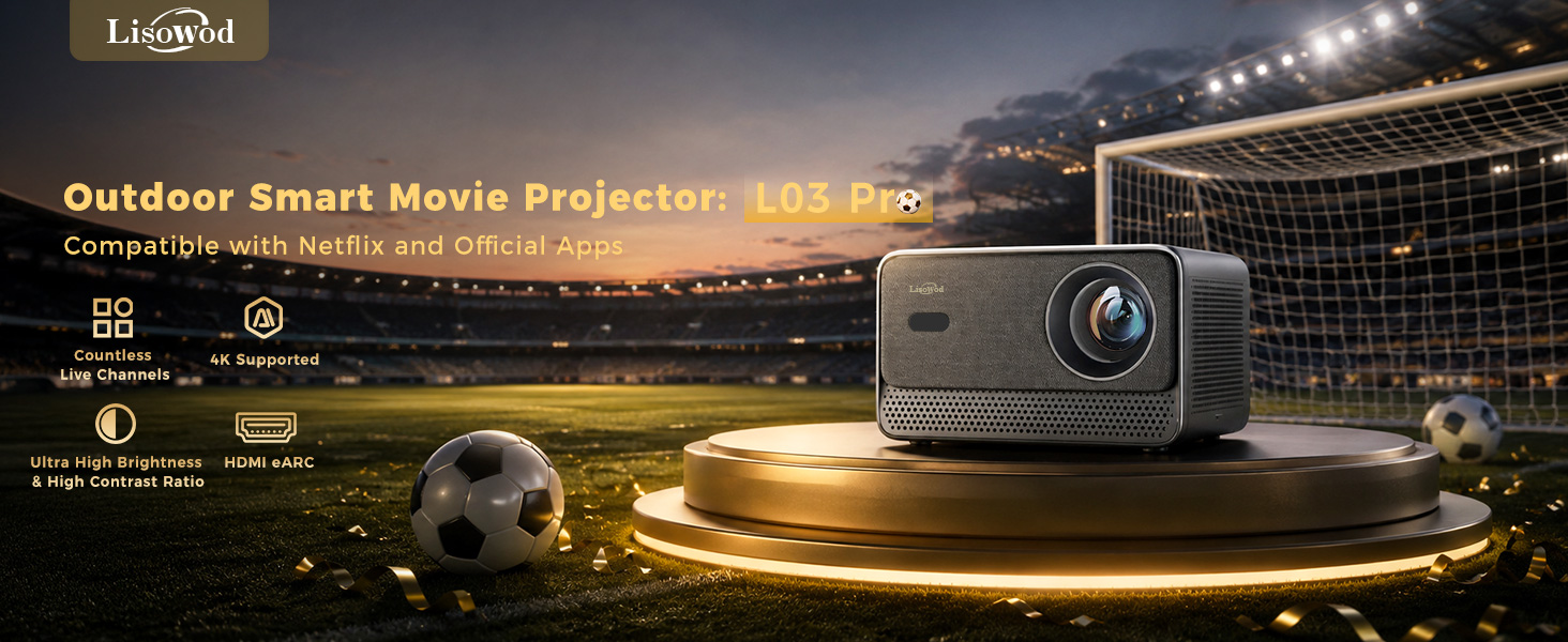 Amazon.com: Outdoor-Portable-Projector-4K with WiFi and Bluetooth