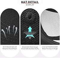 Vista 2 de Cool Rock Roll Skeleton Hand Flat Bill Sombreros Snapback Gorra de béisbol Negro Snapback Sombreros para Hombres Ajustable
