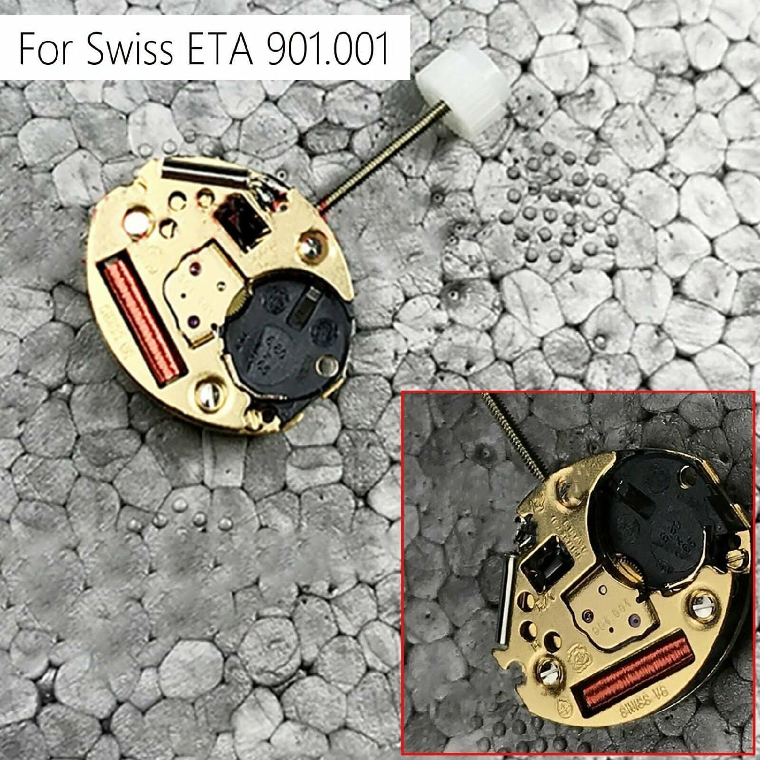 Replacement Movement Quartz Movement Watches Repair Parts Kit for ETA 901.001 Accessories