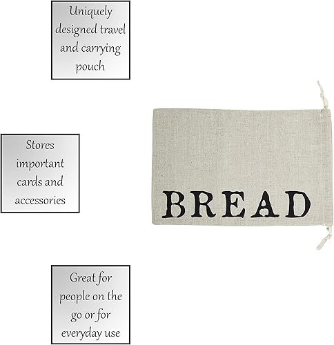 Miniatura 3 de Creative Brands Table Sugar Linen - Bolsa de pan con cordón, 11 x 17 pulgadas, grande