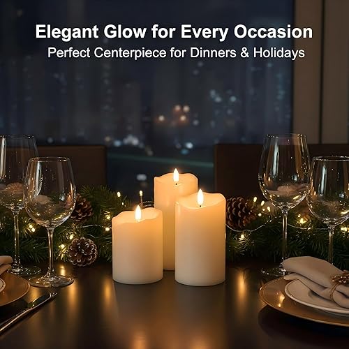 Miniatura 98 de Angelloong Velas parpadeantes de cristal transparente, sin llama, funcionan con control remoto y baterías, velas LED con temporizador, románticas