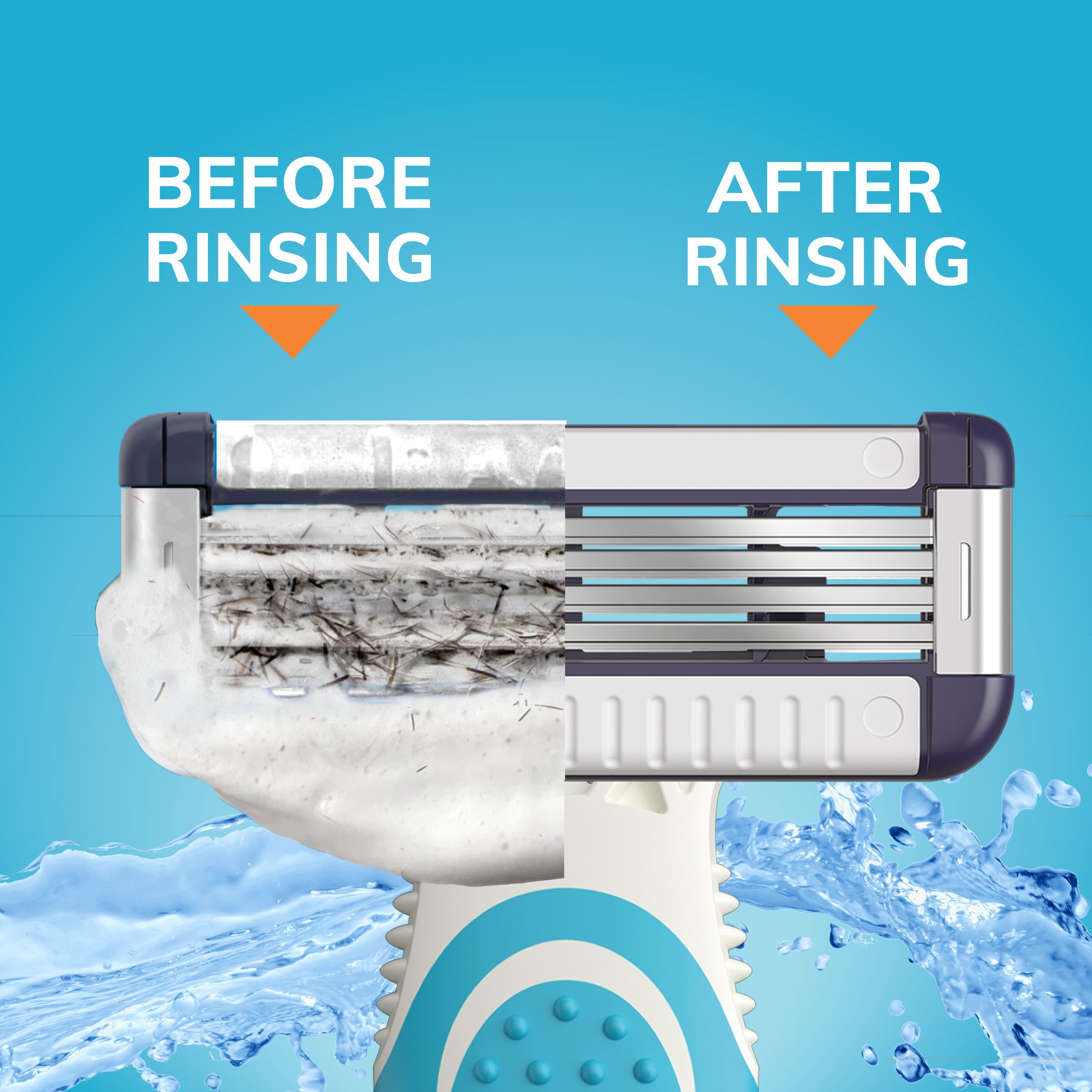 BIC EasyRinse Sensitive Anti-Clogging Men's Disposable Razors