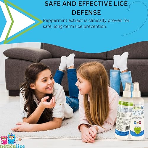 Miniatura 5 de Repelente de piojos de cabeza Meticulice, defensa de prevención, acondicionador desenredante en aerosol.