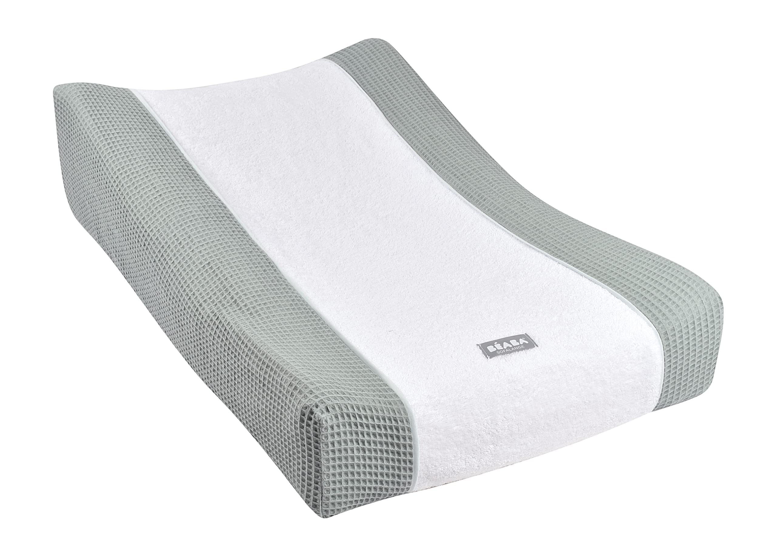 BÉABA, Housse pour Matelas à Langer Sofalange, 100% Coton Nid d'abeille, Eponge Moelleuse, Drap Absorbant, Confort Optimal, Tissus Certifiés Oekotex , Vert d'eau