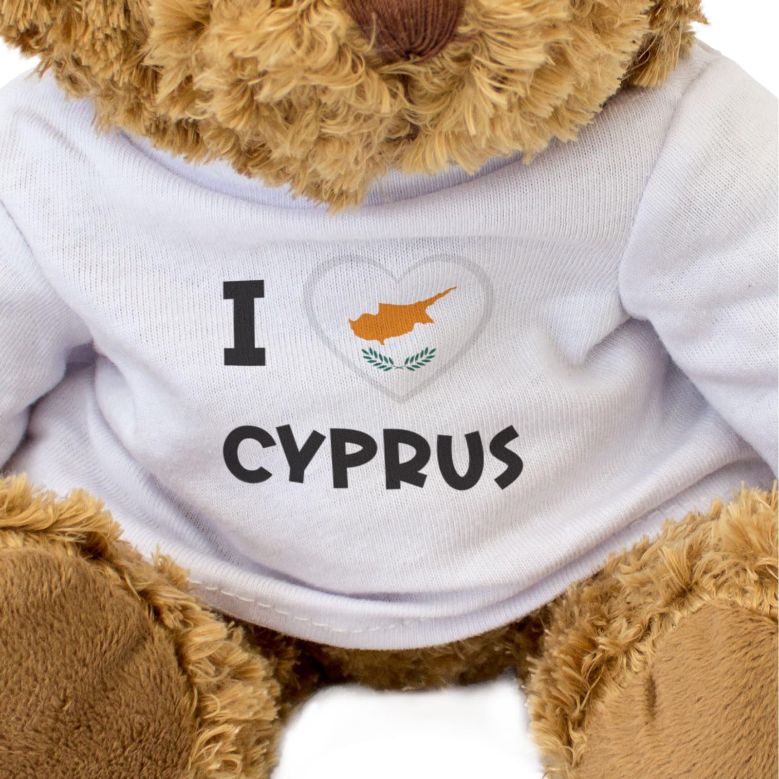 Big Red Egg I LOVE CYPRUS FLAG - Teddy Bear - Cute Soft Cuddly Adorable - Gift Present, Brown - Image 3