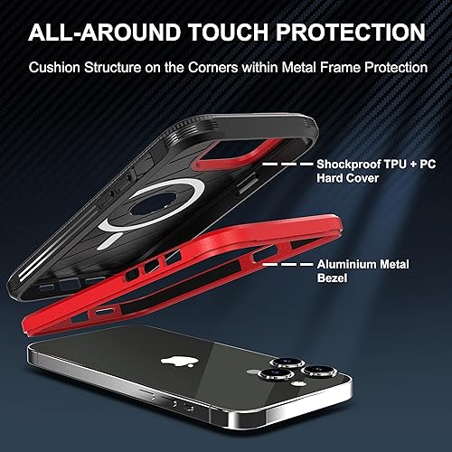 Miniatura 3 de WINTONG Magsafe - Funda compatible con iPhone 14 Pro Max de 6.7 pulgadas, protección contra caídas de grado militar, cuerpo completo, a prueba de