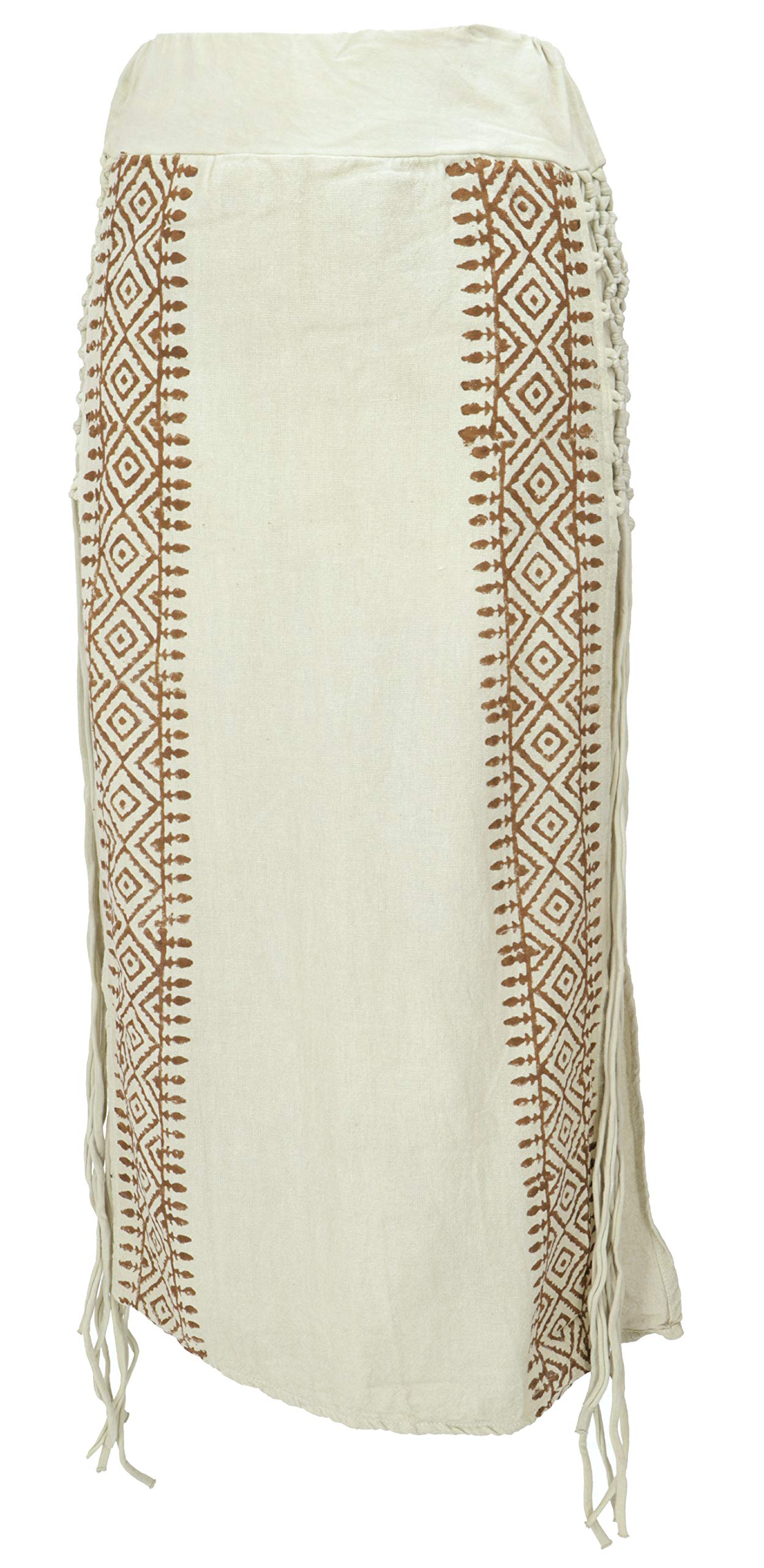 GURU SHOP Falda Maxi Batik, Falda Larga de Verano, Krinklerock, Verde, Sintético, Tamaño:38, Faldas Largas