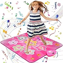 URMYWO Tappetino da Ballo per Bambini, Tappetino da Ballo Giocattolo Tappeto Musicale da Ballo, 7 modalità di Gioco, Musica Integrata, Regali Compleanno per Ragazzi Ragazze 3 4 5 6 7 8 9+ Anni