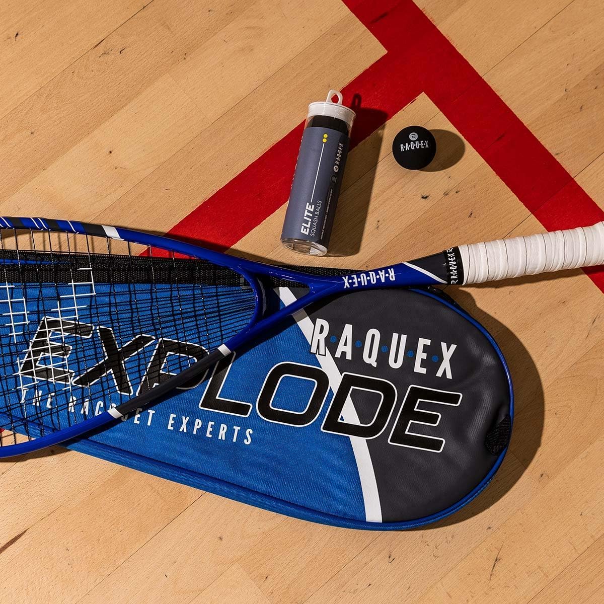 Raquex Palline da Squash Progression (Confezione Mista da 4 Palline) - 4 Velocità per Scatola: Punto Rosso, Punto Blu, Punto Giallo, Doppio Punto Giallo da Competizione. Approvata dalla WSF
