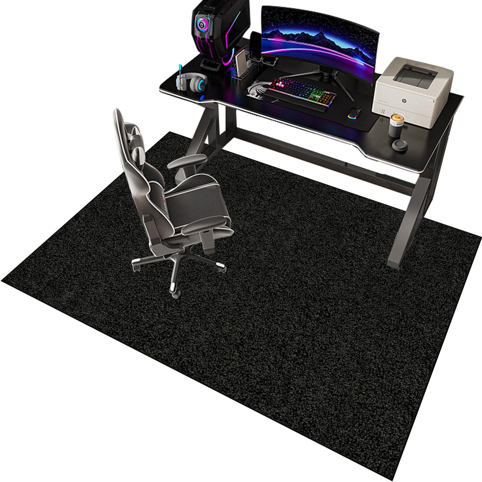 Tapis de chaise gaming silencieux pour protéger le sol en bois dur