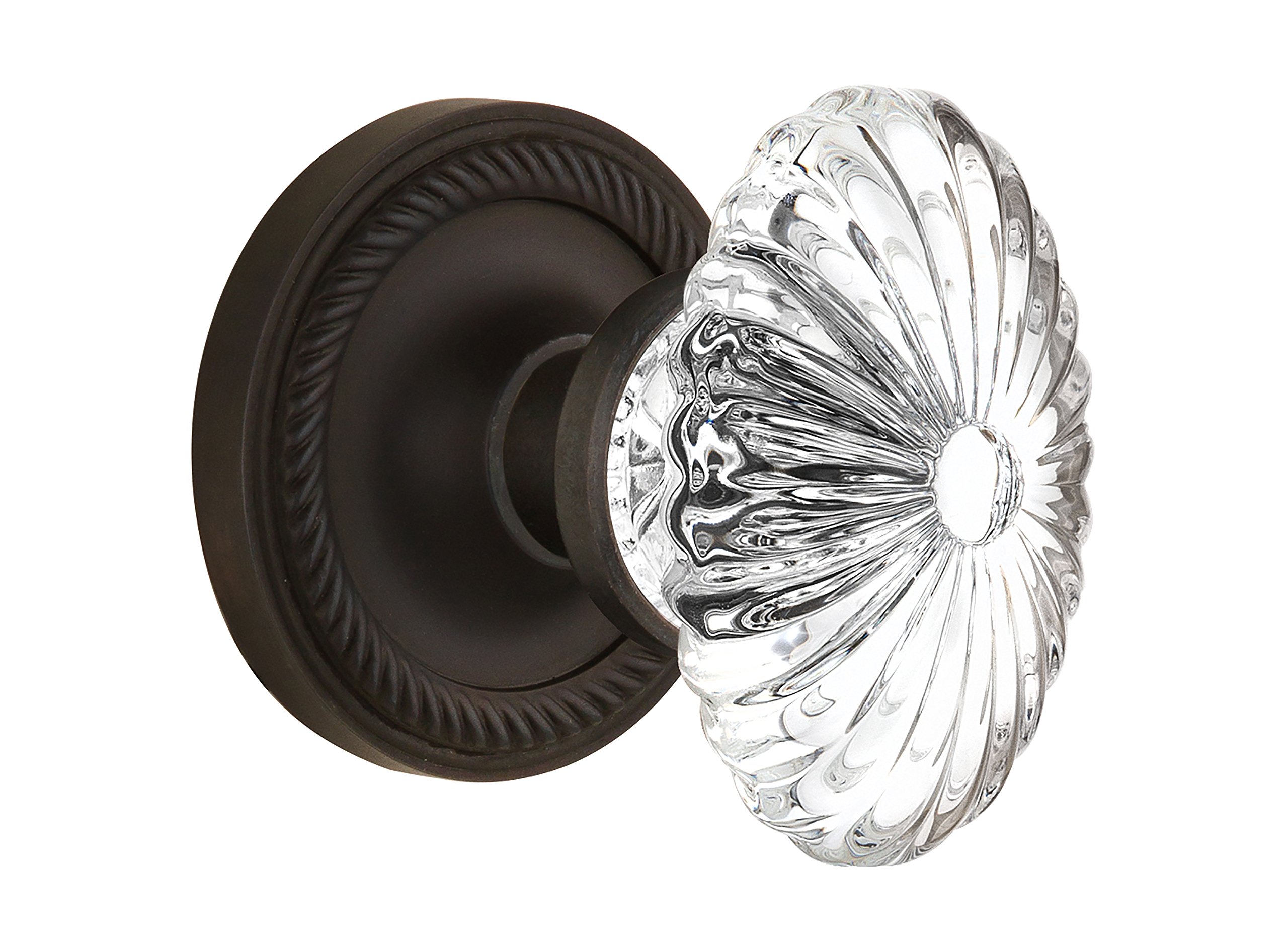 Poignée fixe cristal ovale pour remplacer vos anciens boutons usés