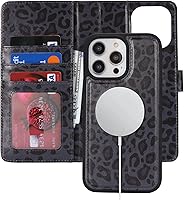 Vista 31 de Havaya Funda para iPhone 12 y iPhone 12 Pro, cartera compatible con magsaf 2 en 1, desmontable magnética con tarjetero y ranura trasera