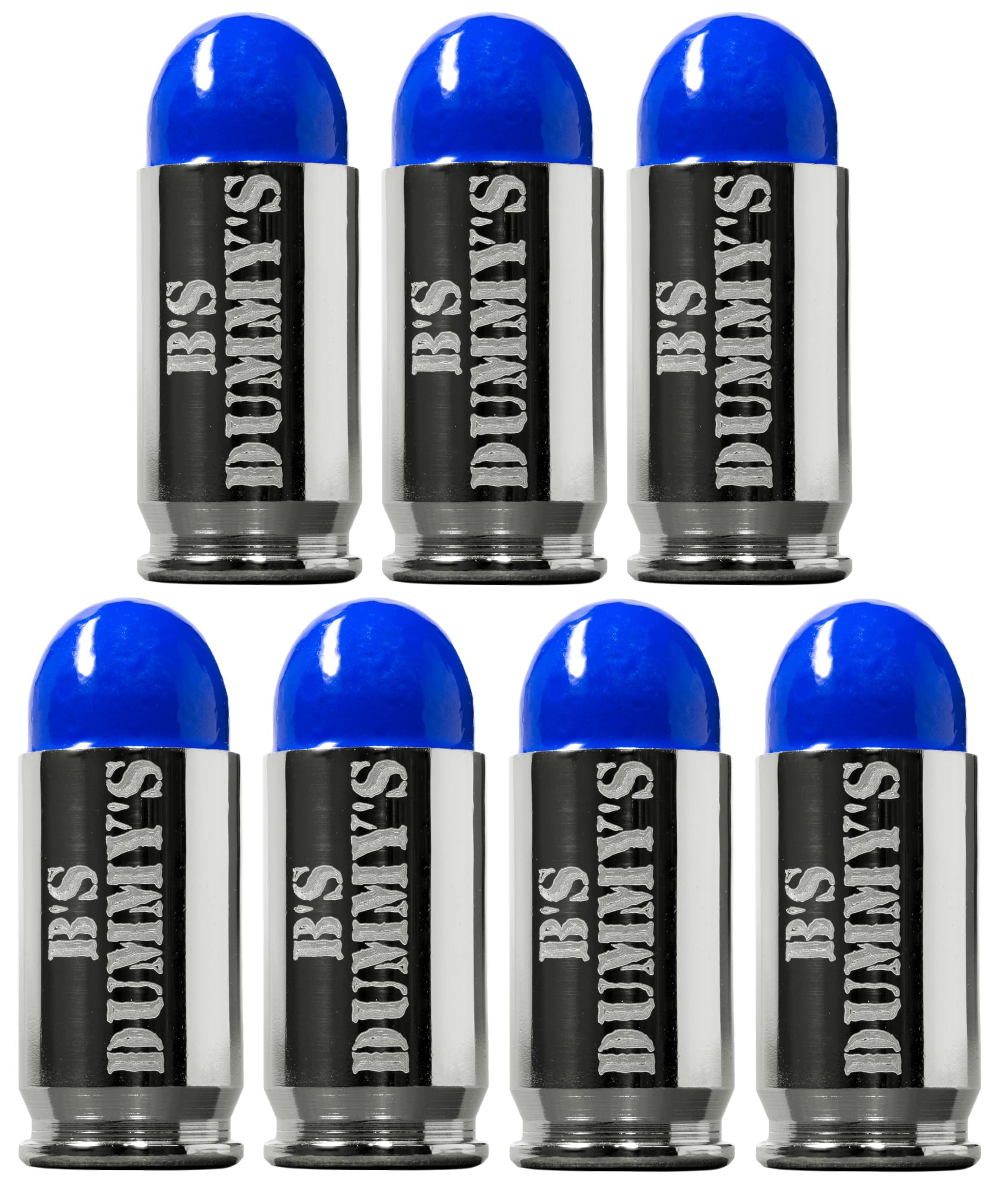 B's Dry Fire Snap Caps - A.K.A. B's Dummy's - Dummy 380 Auto Training Caps (7 Pack) (Blue Nickel)