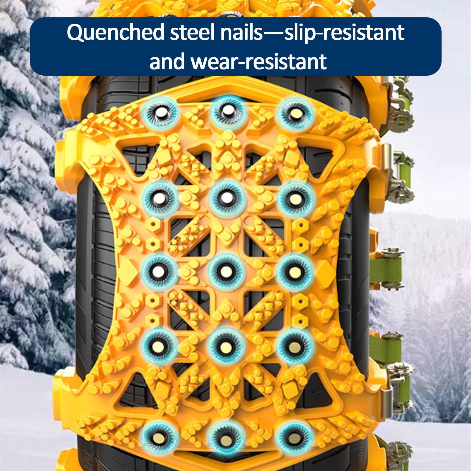 Cadenas Coche, Universal Cadenas, Cadenas para Neumáticos de Nieve