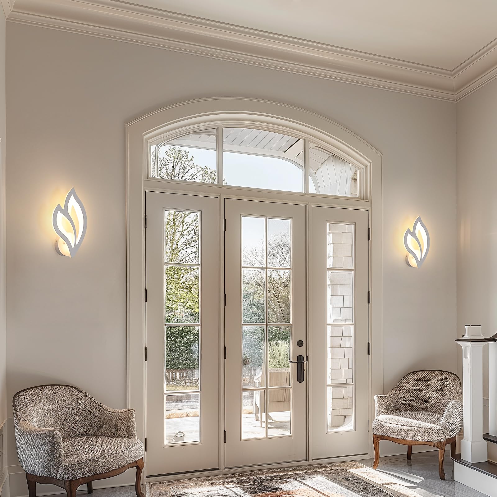 Applique da Parete Interno, 13W 1500LM 3000K Luce Bianco Calda Lampada da Parete a LED a Forma di Fiore in Acrilico, Lampada a Muro Moderna per Corridoio, Camera da Letto, Soggiorno