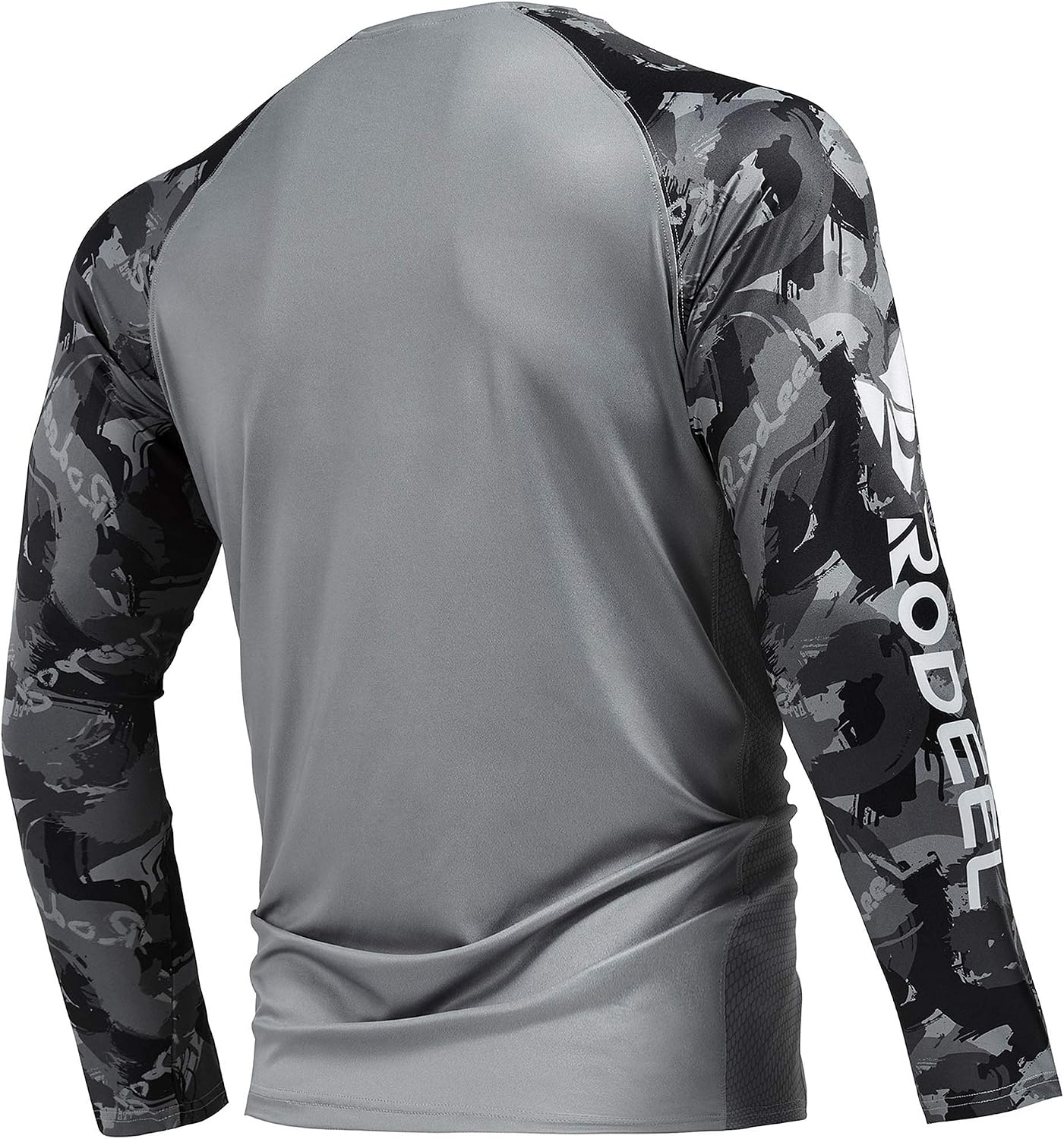 Rodeel Mens Loose-Fit Fishing T-shirt Bluff Performance Long Sleeve Shirt UPF 50 Raglan Sleeve