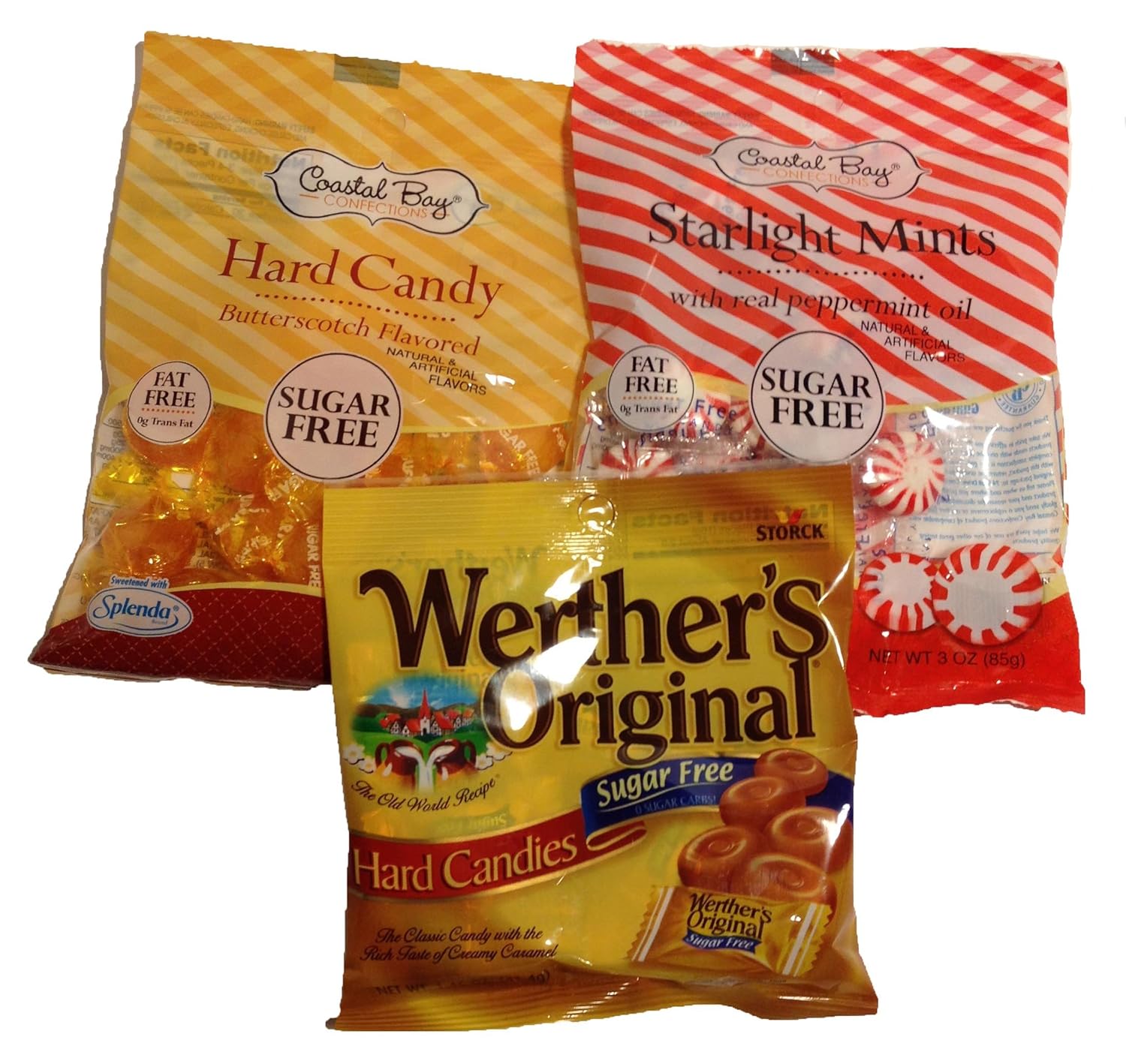 Sugar Free Hard Candy Variety Pack 3 Piece Bundle