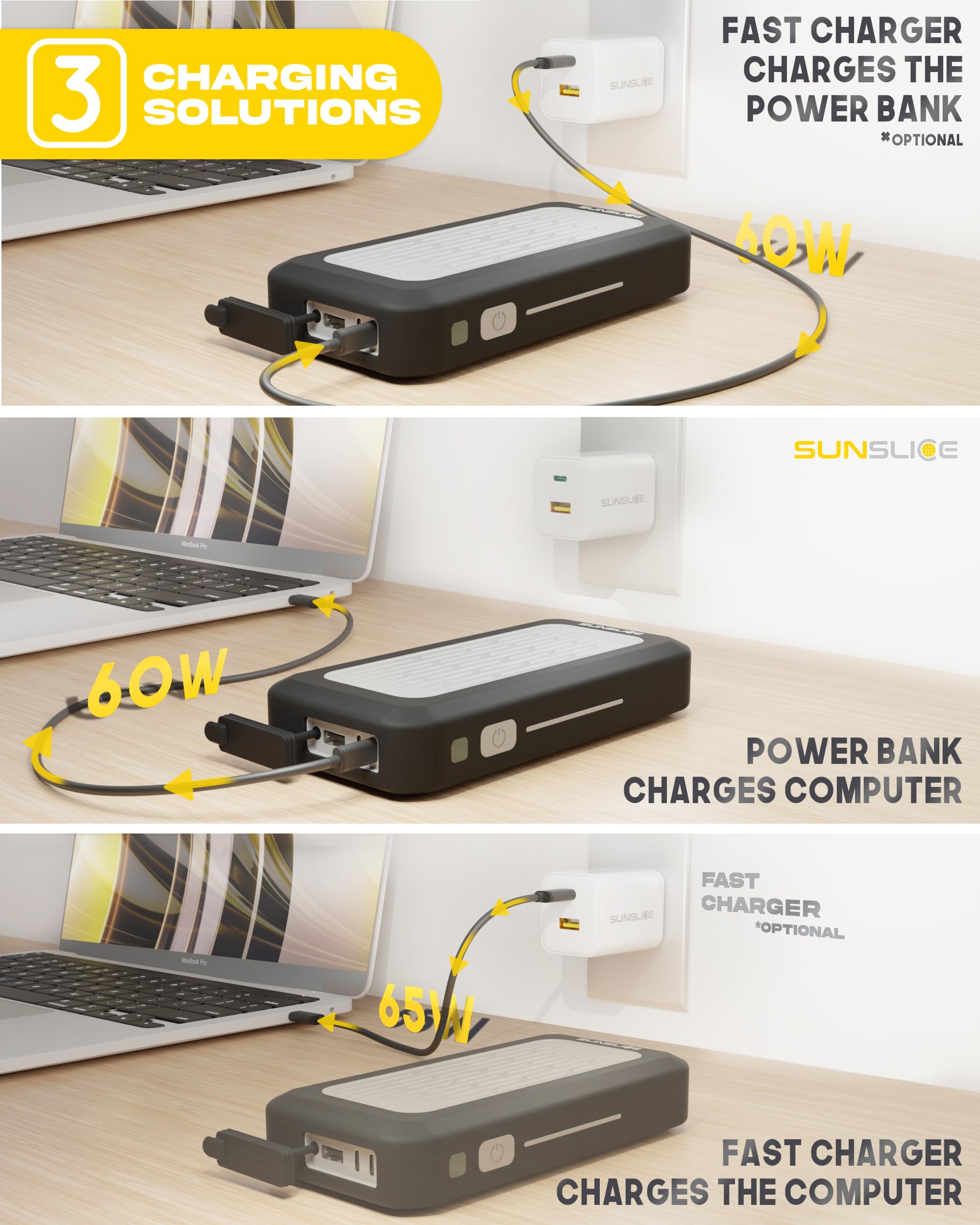 Power Bank Sunslice Gravity 20 Extreme Pro 20000mAh - Dettaglio