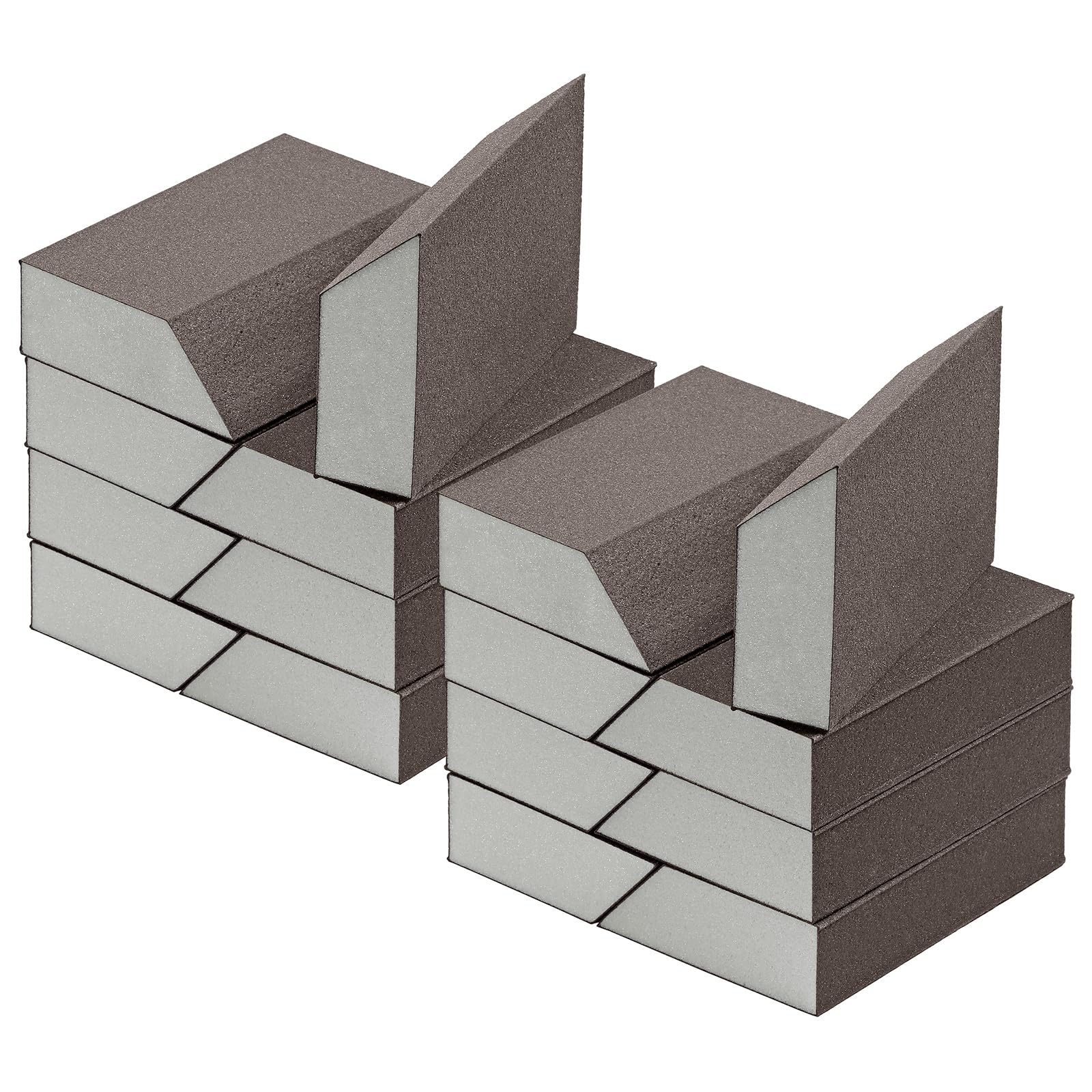 240 Grit Angled Sanding Blocks, Jamiikury Sponge Sand Block Washable and Reusable, Wet & Dry Sandpaper Block for Wood Metal Drywall and Furniture