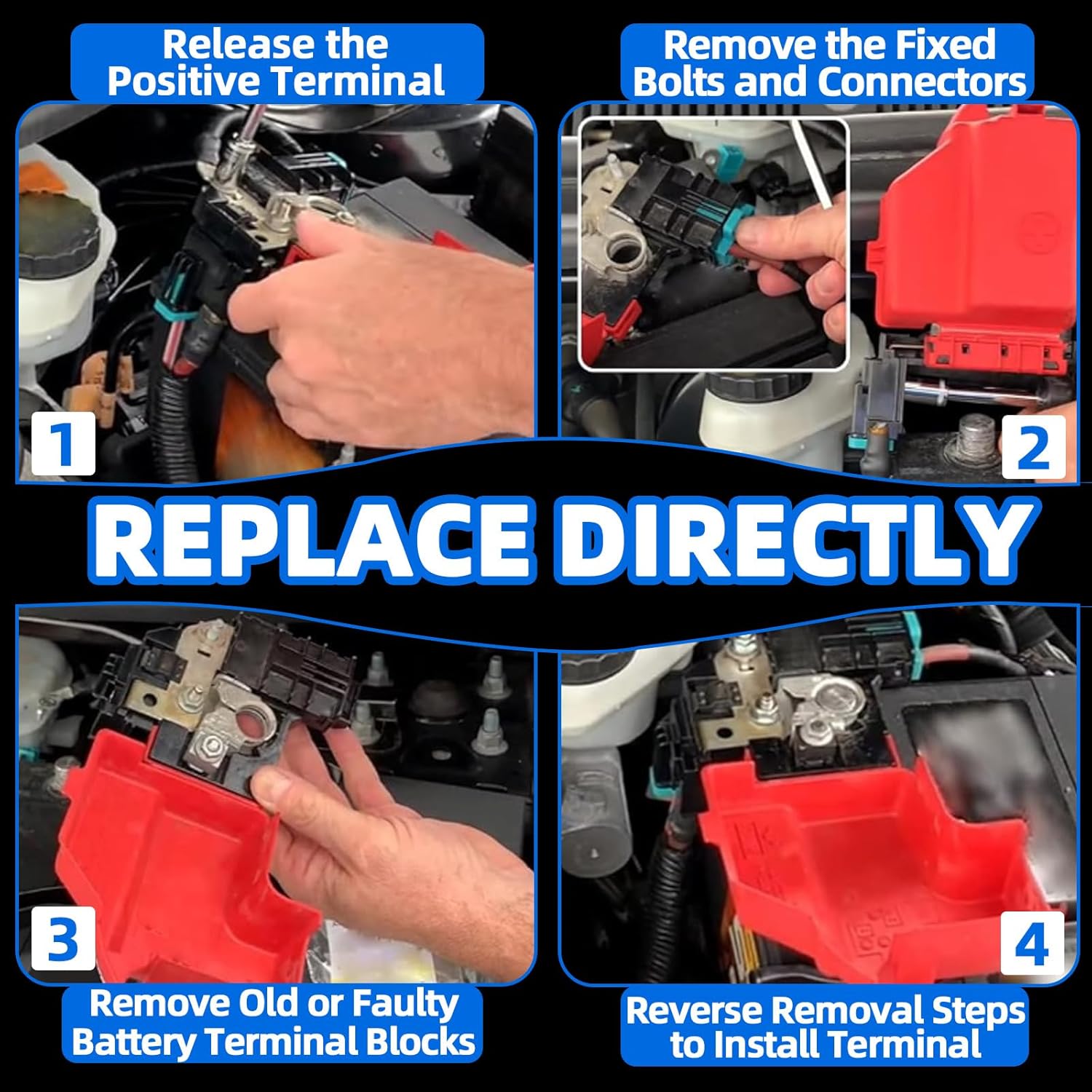 956-211 Battery Terminal Compatible with 2011-2019 Ford Explorer Taurus Lincoln MKS MKT Replace DA8Z-14526-A