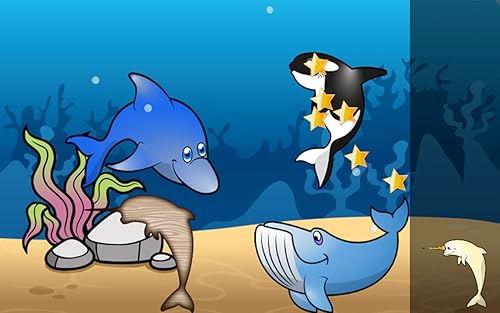 Quebra-cabeça para crianças - O mar, os peixes e os animais aquáticos ! Jogos educativos de quebra c