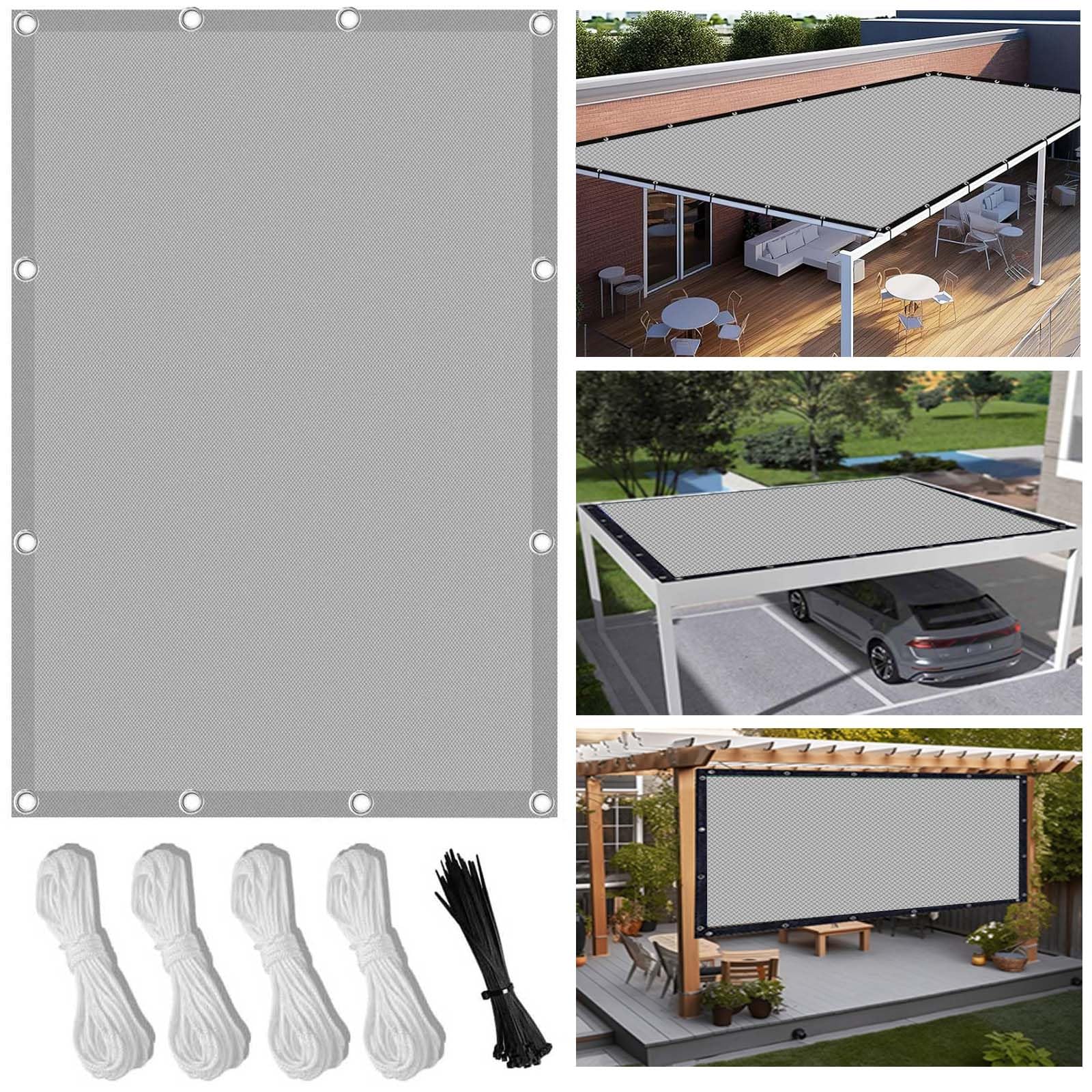 Sonnensegel Rechteckig 6x6 Meter – UV-Schutz Für Garten, Terrasse & Balkon, Mit Befestigungsseilen