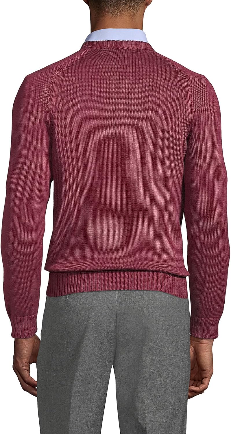 Lands' End School Uniform Young Men's Cotton Modal V-Neck Sweater