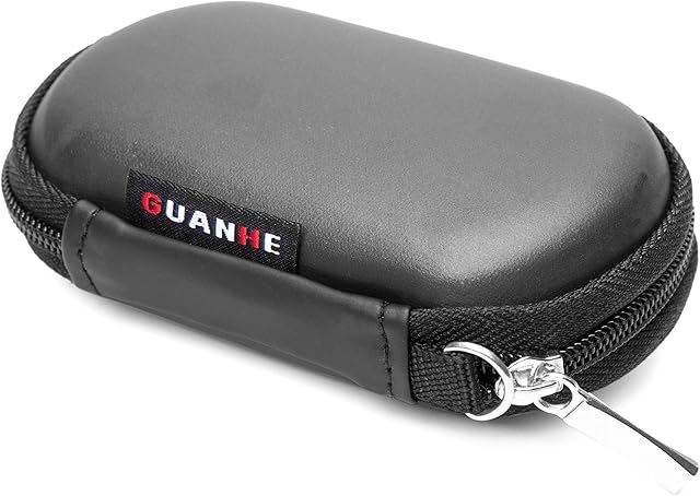 Small Pouch Cable Tidy Earphone Case Cable Organiser Accessories Storage Case (Black)