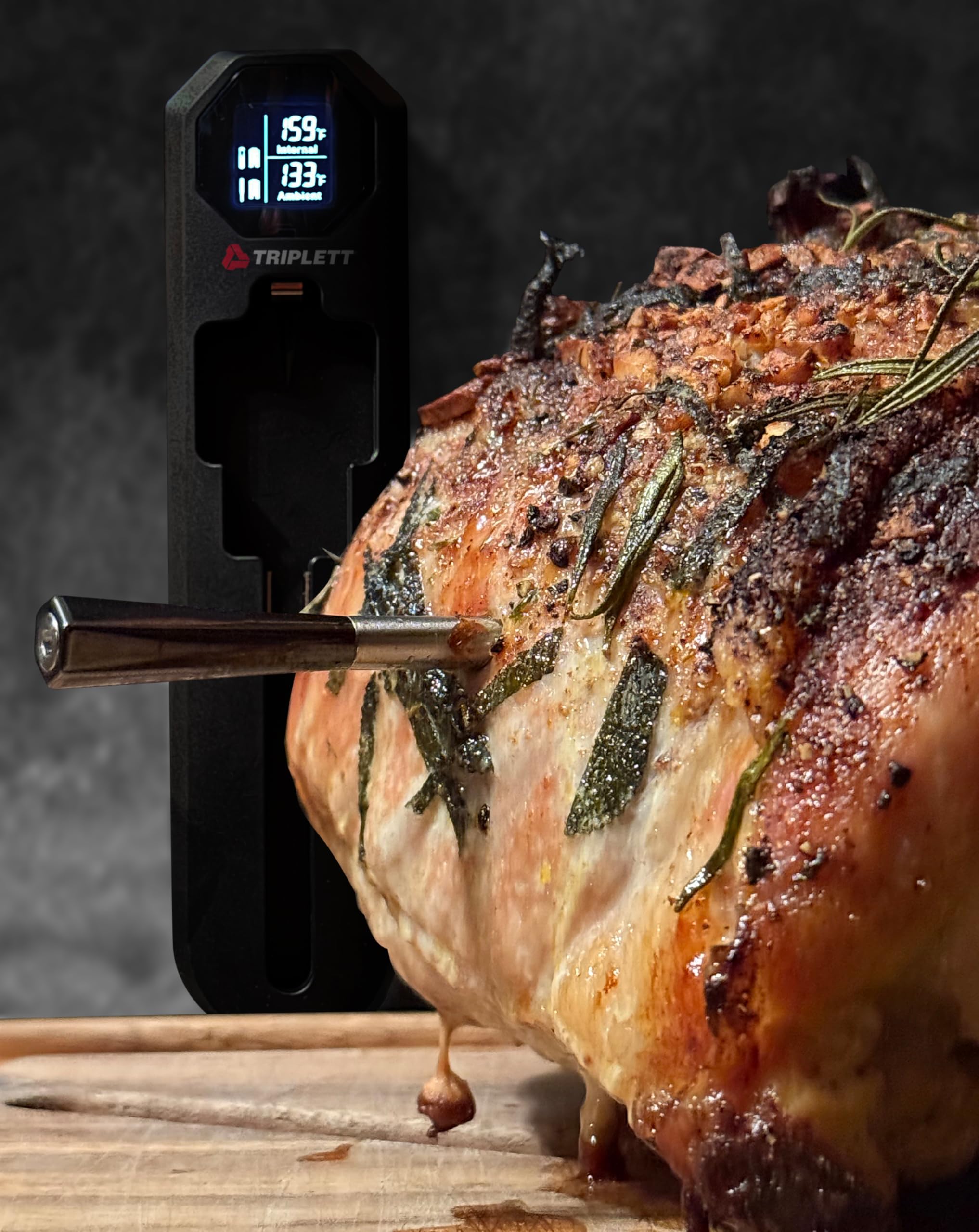Triplett TMP45 - Termometro wireless intelligente per alimenti e carne, con doppi sensori di temperatura, durata della batteria 48 ore